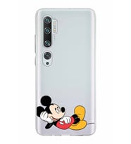 Xiaomi Mi Note 10 Uyumlu Kapak Mickey Mouse Tasarımlı Şeffaf Silikon Kılıf