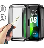 Samsung Galaxy Fit3 ile uyumlu Silikon Kasa Ekran Koruyucu 360 Tam Kapatan Çerceve PC Kasa Koruma Silikon Çerçeve (Siyah)