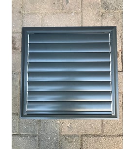 Temmenfez Parlak Eloksal Alüminyum Menfez Banyo Havalandırma Panjuru  40x40 (Antrasit)