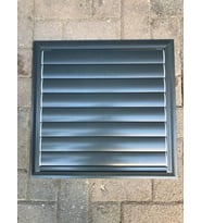 Temmenfez Parlak Eloksal Alüminyum Menfez Banyo Havalandırma Panjuru  40x40 (Antrasit)
