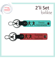 Kazandığı Kadar Öğretenlere, Bilge Dövüşçü Temalı, Kişisel Anahtarlık, Turkuaz-Nar Çiçeği