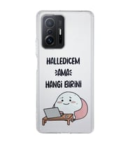 Xiaomi Mi 11T - 11T Pro Uyumlu Halledicem Tasarımlı Şeffaf Telefon Kılıfı