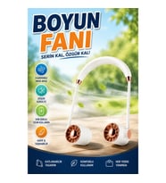 USB Şarjlı Katlanabilir Boyun Tipi Mini Fan 3 Kademeli Düşük Sesli Taşınabilir