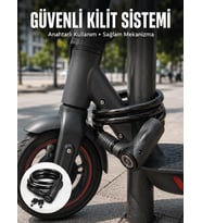 Kalın Pvc Kaplamalı Dayanıklı Motosiklet Bisiklet Güvenlik Kilidi