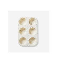 Konfeti Desenli 6'lı Silikon Muffin Kalıbı 24 cm x 16,5 cm