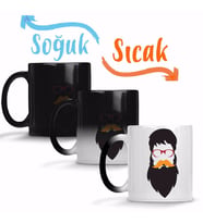 Mustache Sihirli Kupa Bardak Porselen