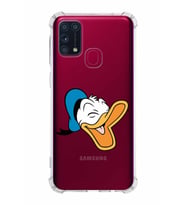 Samsung Galaxy M31  Köşe Korumalı Antişok Kapak Donald Duck Tasarımlı Şeffaf  Kılıf