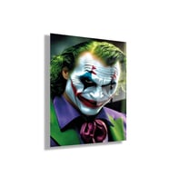 Temperli Gerçek Cam Tablo Film Karakteri Yakın Çekim Joker