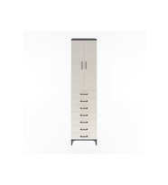 Hyperion Dolap 3 Raflı 7 Çekmeceli 2 Kapaklı 60x44x243 Antrasit-Aytaşı