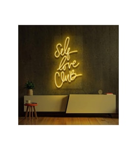 Self Love Club Yazılı Neon Tabela