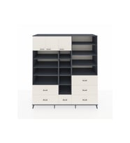 Kronos Dolap 17 Raflı 6 Çekmeceli 3 Kapaklı 220x59x243 Antrasit-Aytaşı/Aytaşı