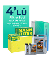 MANN Mercedes E220 Dizel Filtre Bakım Seti Liqui Moly Motor Yağlı (2009-2013) 4 Lü