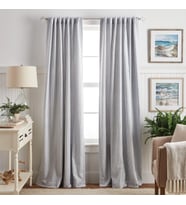 Lexroo Ticking Çizgili Karartma Astarlı Çubuk Cebi/Arka Sekme Pencere Perdesi Panel Çifti, 241 cm