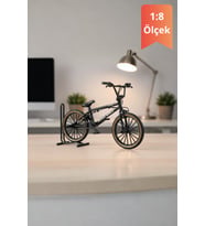 Siyah Yüksek Kaliteli Metal 1:8 Ölçek Oyuncak Bmx Bisiklet Koleksiyonluk Die Cast Model Bisiklet