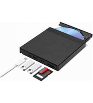 Harici DVD-RW USB 3.0 Sürücü, CD/DVD Yazıcı Okuyucu, Taşınabilir Optik Disk Drive, Windows ve Mac Uyumlu, Tak Çalıştır
