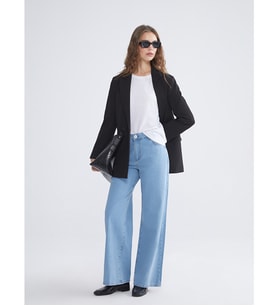 LCW Modest İndigo Wideleg Kadın Jean Pantolon