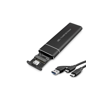 Ssd Kutu Type-C3.1 + Usb3.0 Nvme M2 Chıp Jms583 Siyah HDX1768