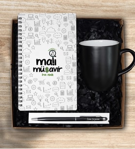 Yeminli Mali Müşavir Defter - Kupa - Kalem Seti (Model 1)