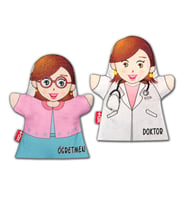 2 Parça Tox Meslekler El Kukla Set , Eğitici Oyuncak