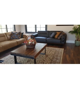 Deryawood Masif Ahşap Dogal Ağaç Orta Sehpa Ceviz  85*85*45 Cm  acık ceviz7