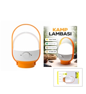 34 LED KAMP LAMBASI - FENER USB ŞARJLI AYARLANABİLİR IŞIK 4.8W - 2400mAh ST-5661