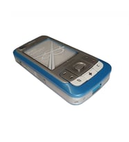 Nokia 6110N Full Kasa Kapak Tuş Takımı 6110N Uyumlu Mavi Renk Orta Kasa Ön Kapak Arka Kapak