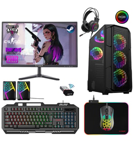 Xaser Xsr267 i7 6700 8GB Ram 256GB SSD 4GB RX550 Ekran Kartı 21.5" Monitör Oyun Bilgisayarı