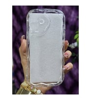 Iphone 16 PLUS Uyumlu 3D Dalga Kenarlı Şeffaf Telefon Kılıfı
