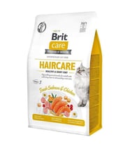 Brit Care Haircare Somon ve Tavuk Deri ve Tüy Sağlığı Tahılsız Kedi Maması 2 Kg (Kahverengi)