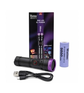 Watton WT-711 30W 395NM Şarjlı UV Ultraviole Led Işık