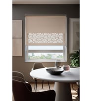 Lazer Kesim Mat Stor Perde, Lazer Kesimli Modern Serisi, M-201003 Açık Kahverengi Renk