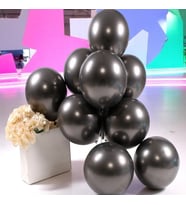 ULTRA YÜKSEK KALİTE 50ADET SİYAH KROM BALON AYNALI BALON PARLAK BALON METALİK BALON KROM SİYAH BALON
