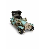 Dekoratif Metal Araba Modeli – Retro Nostaljik Klasik Araba Masa & Raf Dekoru (Turkuaz)