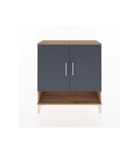 Arges Şifonyer 3 Raflı 2 Kapaklı 88x30x96 Çam-Antrasit