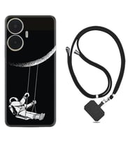 Realme C55 Kılıf Resimli Boyun Askılı İpli Desenli Silikon Series Astronot 519
