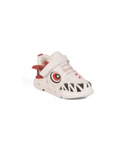 Cool Stego P Kırmızı Cırtlı Işıklı Erkek Çocuk Spor Ayakkabı (Beyaz)