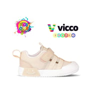 Vicco Momo 346.B24Y.145 Anatomik Taban Unisex Çocuk Işıklı Spor Ayakkabı Bej 22-25
