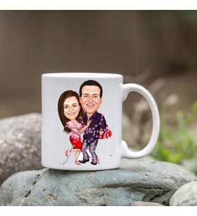 Kişiye Özel Bardak - Karikatür Bardak - Sevgili Bardağı
