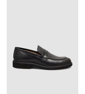 %100 Hakiki Deri Siyah Erkek Klasik Loafer Ayakkabı