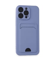 iPhone 14 Pro Max Kılıf Kelvin Kartvizitli Silikon - Lila