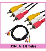 Ti-Mesh 3Rca Ses/Görüntü Kablosu - 1,8M (Beyaz)