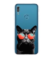 PrintiFy Huawei Y6 ile Uyumlu Kedi 3 Kamera Korumalı Şeffaf Kılıf