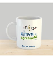 Kimya öğretmeni isme özel kupa bardak