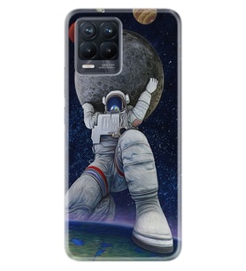 8 8 Pro Kılıf Silikon Desen Özel Seri Astronot ve Dünya 1759