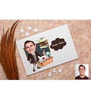 Öğretmen Karikatürlü Kişiye Özel Puzzle