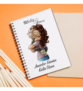 Anneler Günü Tasarımlı Defter Kişiye Özel
