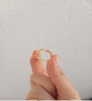 "Kadın Gold Ve Gümüş Renk Taşlı Trend Tasarım Yüzük