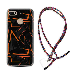 General Mobile GM8 Go GM9 GM20 Pro Plus Kılıf Boyun Asklı Rasta Silikon Zigzaglar 1651