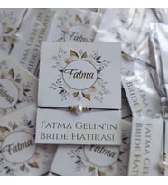 Kişiye Özel (20-50-100-200 Adet) Isimli Incili Şans Bilekliği Söz, Nişan, Kına, Nikâh, Hediyesi - BC0006