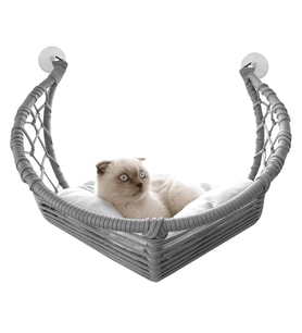 Markapet Vantuzlu Gondol Kedi Hamağı Kedi Yatağı 40*45 cm Gri